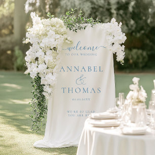 Einfache moderne Kalligrafie "Welcome" Hochzeit Banner