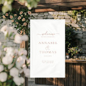 Einfache moderne Kalligrafie "Welcome" Hochzeit Banner