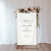 Einfache moderne Kalligrafie "Welcome" Hochzeit Banner