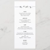 Einfache moderne Kalligrafiekarte Menükarte (Vorderseite)