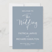 Einfache moderne kalligrafische Hochzeitsprogramm Einladung (Vorderseite)