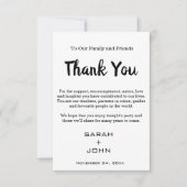 Einfache moderne Kalligraphie Dankeschön Karte (Vorderseite)