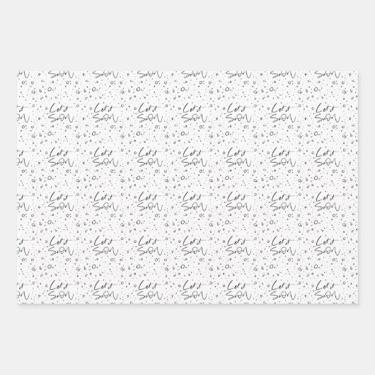 Einfache moderne Kalligraphie - Holiday Wrapping S Geschenkpapier Set (Vorderseite)