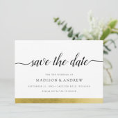 Einfache moderne Kalligraphie Save the Date (Stehend Vorderseite)