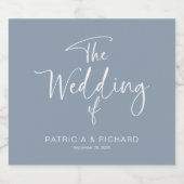 Einfache moderne kalligraphische Hochzeit Schaumweinetikett (Einzelnes Label)