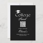 Einfache moderne Karte mit QR-Code für den Hochsch (Vorderseite)