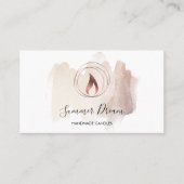 Einfache moderne Kerze - Blush Pink Visitenkarte (Vorderseite)