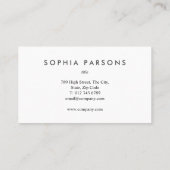 Einfache, moderne Kiesel grau und weiß Beruflich Visitenkarte (Rückseite)