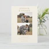 Einfache moderne Klasse | Einladung zur Hochzeit v (Stehend Vorderseite)