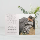 Einfache moderne Klasse | FOTO SAVE THE DATE Einladung (Stehend Vorderseite)