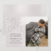 Einfache moderne Klasse | FOTO SAVE THE DATE Einladung (Vorne/Hinten)