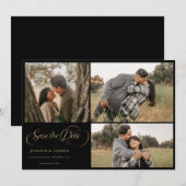 Einfache moderne Klasse | FOTO SAVE THE DATE Einladung (Vorne/Hinten)