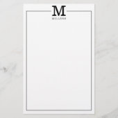 Einfache, moderne, klassische Familienname Monogra (Vorderseite)