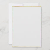 Einfache moderne klassische Goldrahmen Elfenbeinho Einladung (Rückseite)