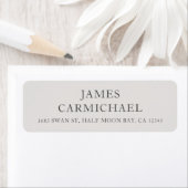 Einfache moderne klassische graue Rücksendeadresse (Insitu)