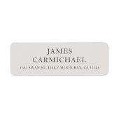 Einfache moderne klassische graue Rücksendeadresse (Vorne)