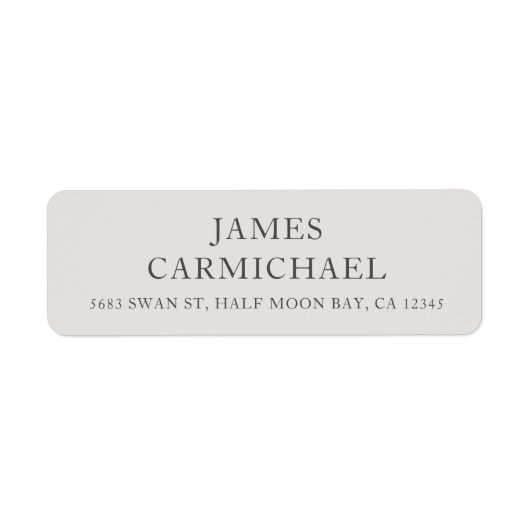 Einfache moderne klassische graue Rücksendeadresse (Vorne)