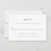 Einfache moderne klassische Hochzeit RSVP (Vorderseite)