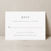 Einfache moderne klassische Hochzeit RSVP
