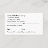 Einfache moderne Kombination aus medizinischer Ter Terminkarte (Vorderseite)