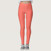 Einfache moderne Koralle Leggings (Vorderseite)
