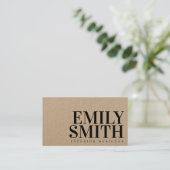 Einfache moderne Kraft-Business-Karte Visitenkarte (Stehend Vorderseite)