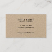 Einfache moderne Kraft-Business-Karte Visitenkarte (Rückseite)