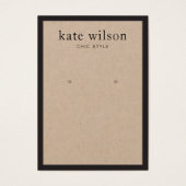 Einfache, moderne Kraft Earring Display Card (Vorderseite)