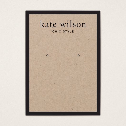 Einfache, moderne Kraft Earring Display Card (Vorderseite)