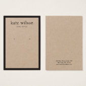 Einfache, moderne Kraft Earring Display Card (Vorne & Hinten)