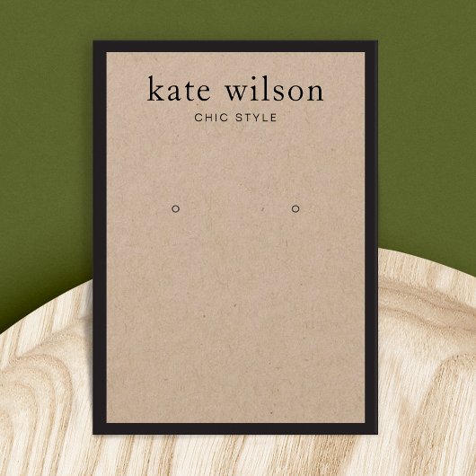 Einfache, moderne Kraft Earring Display Card