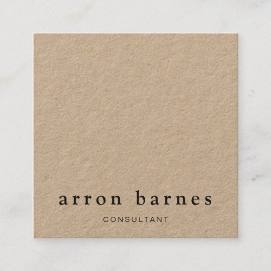 Einfache moderne Kraft Quadratische Visitenkarte (Vorderseite)