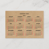 Einfache moderne Kraft-Terminierungskarte 2021 Kal Visitenkarte (Rückseite)