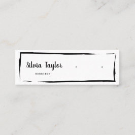 Einfache moderne Kraftpapiere Earring Display Mini Mini Visitenkarte