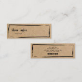 Einfache moderne Kraftpapiere Earring Display Mini Visitenkarte (Vorne/Hinten)