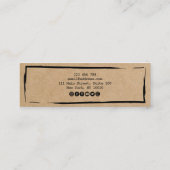 Einfache moderne Kraftpapiere Earring Display Mini Visitenkarte (Rückseite)