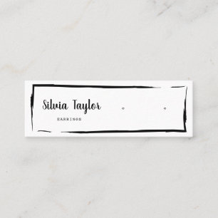 Einfache moderne Kraftpapiere Earring Display Mini Visitenkarte