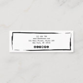 Einfache moderne Kraftpapiere Earring Display Mini Visitenkarte (Rückseite)