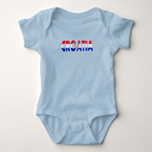 Einfache moderne kroatische Flagge Bekleidung Souv Baby Strampler