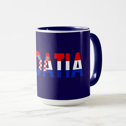Einfache moderne kroatische Flagge Bekleidung Souv Tasse (VorderseiteRechts)