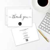 Einfache, moderne, kundenspezifische Logo-QR-Websi Dankeskarte