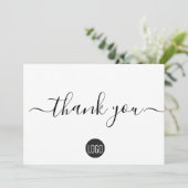 Einfache, moderne, kundenspezifische Logo-QR-Websi Dankeskarte (Stehend Vorderseite)