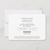 Einfache, moderne, kundenspezifische Werbeaktion f Dankeskarte (Rückseite)