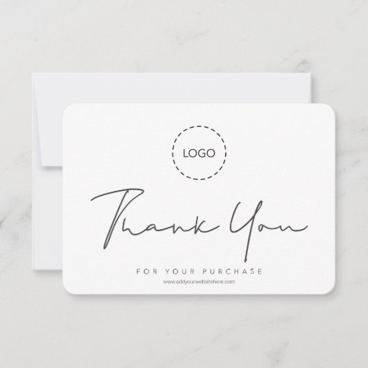 Einfache, moderne, kundenspezifische Werbeaktion f Dankeskarte (Vorderseite)