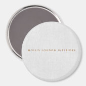 Einfache moderne, leicht graue Linen "look" Magnet (Vorderseite/Rückseite)
