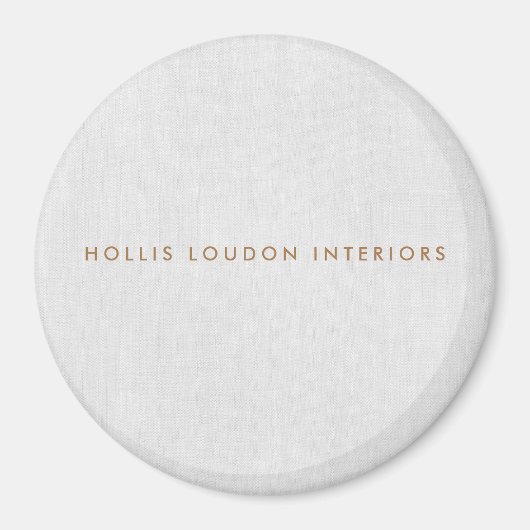 Einfache moderne, leicht graue Linen "look" Magnet (Vorne)