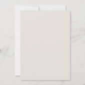 Einfache moderne Leinenhochzeit Elfenbein Einladung (Rückseite)