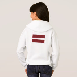 Einfache moderne lettische Flagge Souvenir, Backsi Hoodie