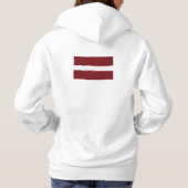 Einfache moderne lettische Flagge Souvenir, Backsi Hoodie (Rückseite)