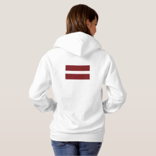 Einfache moderne lettische Flagge Souvenir, Backsi Hoodie